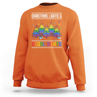 Christmas Equality Lights Ugly Sweater Sweatshirt Xmas Activism Gift - Wonder Print Shop