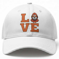 Love Vintage Cool Bulldog Baseball Cap Game Day Dog Lover