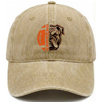 Bulldog Football Lover Washed Cotton Baseball Cap Game Day Fan Lifestyle