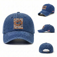 Funny Skeleton Dark Football Washed Cotton Baseball Cap CFBB Fan Gift