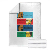 African American Leaders History Quote Gift Throw Blanket