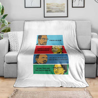 African American Leaders History Quote Gift Throw Blanket