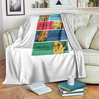 African American Leaders History Quote Gift Throw Blanket