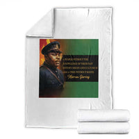Marcus Garvey Pan African Flag Throw Blanket A People Without Knowledge Of Their Past Quote