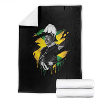 Marcus Garvey Jamaican National Hero Throw Blanket African American Heritage