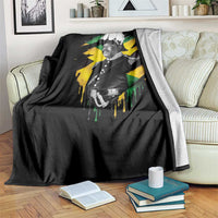 Marcus Garvey Jamaican National Hero Throw Blanket African American Heritage