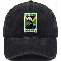 Pan Africanism Think Like Garvey Washed Cotton Baseball Cap Marcus Garvey Jamaica Flag