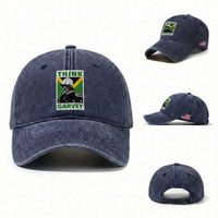 Pan Africanism Think Like Garvey Washed Cotton Baseball Cap Marcus Garvey Jamaica Flag