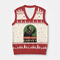 Think Like Garvey V-Neck Knit Sweater Vest Civil Rights Leader Gift