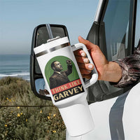 Think Like Garvey Tumbler With Handle Civil Rights Leader Gift