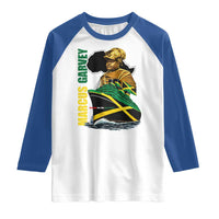Marcus Garvey Jamaica Pride Raglan Shirt One God One Aim One Destiny
