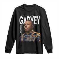 Vintage Black History Hero Marcus Garvey Long Sleeve Shirt Black Pride