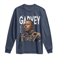 Vintage Black History Hero Marcus Garvey Long Sleeve Shirt Black Pride