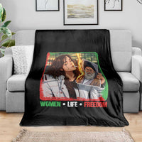 Woman Life Freedom Throw Blanket Free Iran Movement Gift For Iranian Women