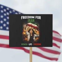 Iran Womens Protest Protest Sign Freedom For Iran Resistance Movement