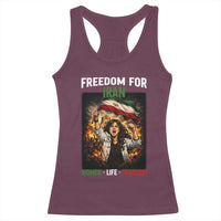 Iran Womens Protest Racerback Tank Top Freedom For Iran Resistance Movement