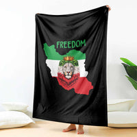Freedom Iran Throw Blanket Patriotic Persian Lion Resistance Movement Gift