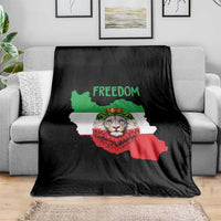 Freedom Iran Throw Blanket Patriotic Persian Lion Resistance Movement Gift
