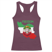 Freedom Iran Racerback Tank Top Patriotic Persian Lion Resistance Movement Gift