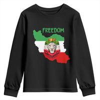 Freedom Iran Youth Sweatshirt Patriotic Persian Lion Resistance Movement Gift