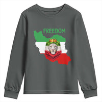 Freedom Iran Youth Sweatshirt Patriotic Persian Lion Resistance Movement Gift