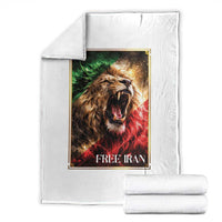 Free Iran Lion Throw Blanket Freedom Resistance Solidarity Movement Gift