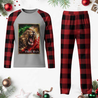 Free Iran Lion Plaid Pajama Set Freedom Resistance Solidarity Movement Gift