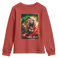 Free Iran Lion Youth Sweatshirt Freedom Resistance Solidarity Movement Gift