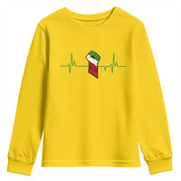 Free Iran Youth Sweatshirt Patriotic Heartbeat Flag Movement Gift