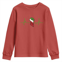 Free Iran Youth Sweatshirt Patriotic Heartbeat Flag Movement Gift