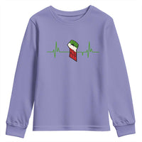 Free Iran Youth Sweatshirt Patriotic Heartbeat Flag Movement Gift