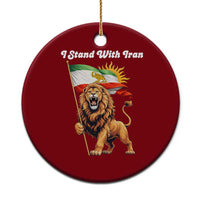 I Stand With Iran Ceramic Ornament Freedom Lion Patriotic Resistance Gift