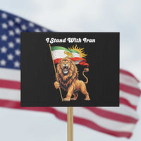 I Stand With Iran Protest Sign Freedom Lion Patriotic Resistance Gift