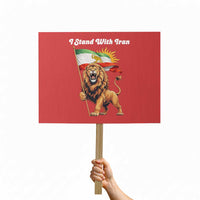 I Stand With Iran Protest Sign Freedom Lion Patriotic Resistance Gift