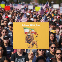 I Stand With Iran Protest Sign Freedom Lion Patriotic Resistance Gift