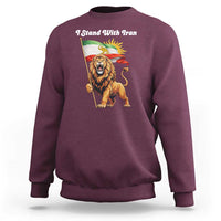 I Stand With Iran Sweatshirt Freedom Lion Patriotic Resistance Gift