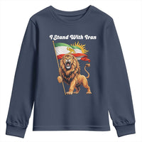 I Stand With Iran Youth Sweatshirt Freedom Lion Patriotic Resistance Gift