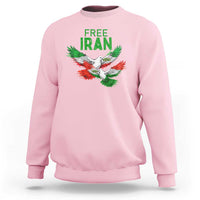 Iranian Flag Peace Doves Sweatshirt Free Iran Freedom Statement Gift