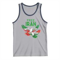 Iranian Flag Peace Doves Tank Top Free Iran Freedom Statement Gift