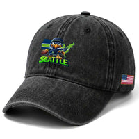 Seattle Fan Pride Washed Cotton Baseball Cap Gift For Sports Lover