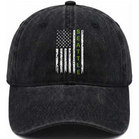 Seattle With American Flag Fan Pride Washed Cotton Baseball Cap Gift For Sports Lovers