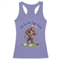 Funny Easter Bigfoot Racerback Tank Top Off To The Egg Hunt
