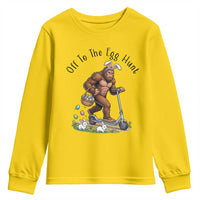 Funny Easter Bigfoot Youth Sweatshirt Off To The Egg Hunt