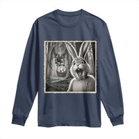 Funny Easter Bunny Selfie Mothman Egg Hunt Long Sleeve Shirt