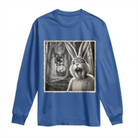 Funny Easter Bunny Selfie Mothman Egg Hunt Long Sleeve Shirt