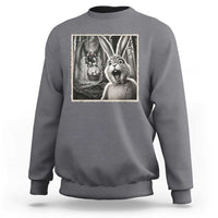 Funny Easter Bunny Selfie Mothman Egg Hunt Sweatshirt