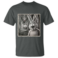 Funny Easter Bunny Selfie Mothman Egg Hunt T Shirt