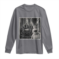 Funny Easter Bunny Selfie Long Sleeve Shirt Bigfoot Jersey Devil Chupacabra Egg Hunt