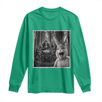 Funny Easter Bunny Selfie Long Sleeve Shirt Bigfoot Jersey Devil Chupacabra Egg Hunt