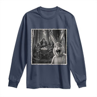 Funny Easter Bunny Selfie Long Sleeve Shirt Bigfoot Jersey Devil Chupacabra Egg Hunt
